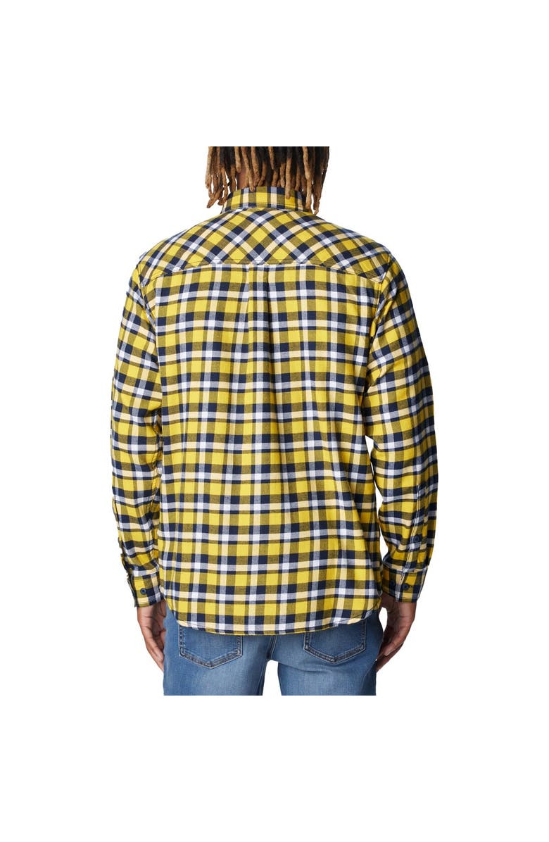 Columbia Maize Michigan Wolverines Flare Gun Flannel Long Sleeve Shirt, Alternate, color, Maize