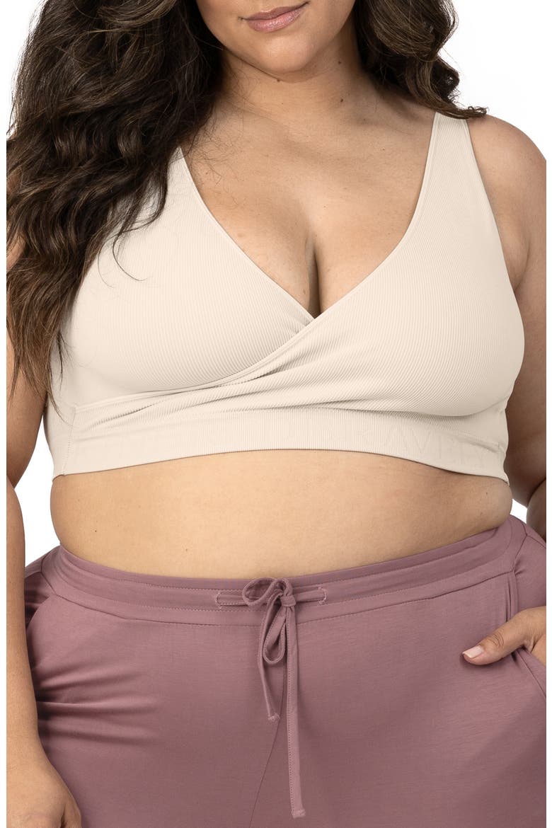Sublime Adjustable Crossover Nursing/Lounge Bra, Alternate, color, STONE GREY