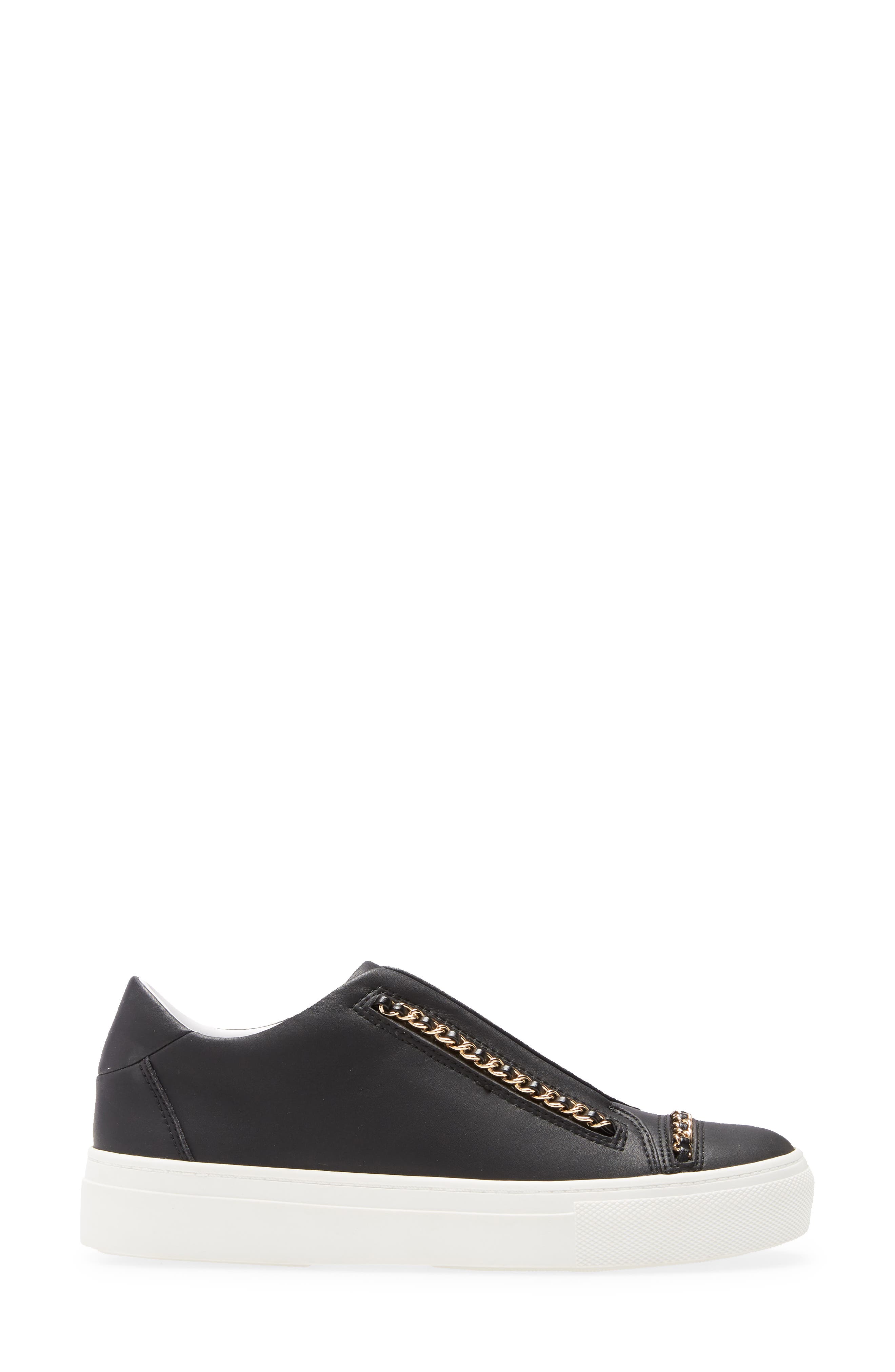 KARL LAGERFELD PARIS Crissie Chain Detail Slip-On Sneaker, Alternate, color, 