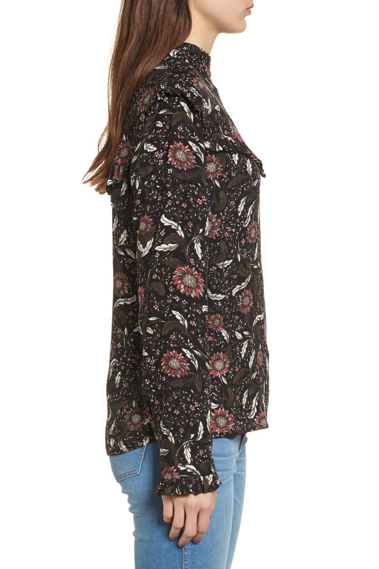 Ruffle Top, Alternate, color, BLACK CROWDED FLORAL