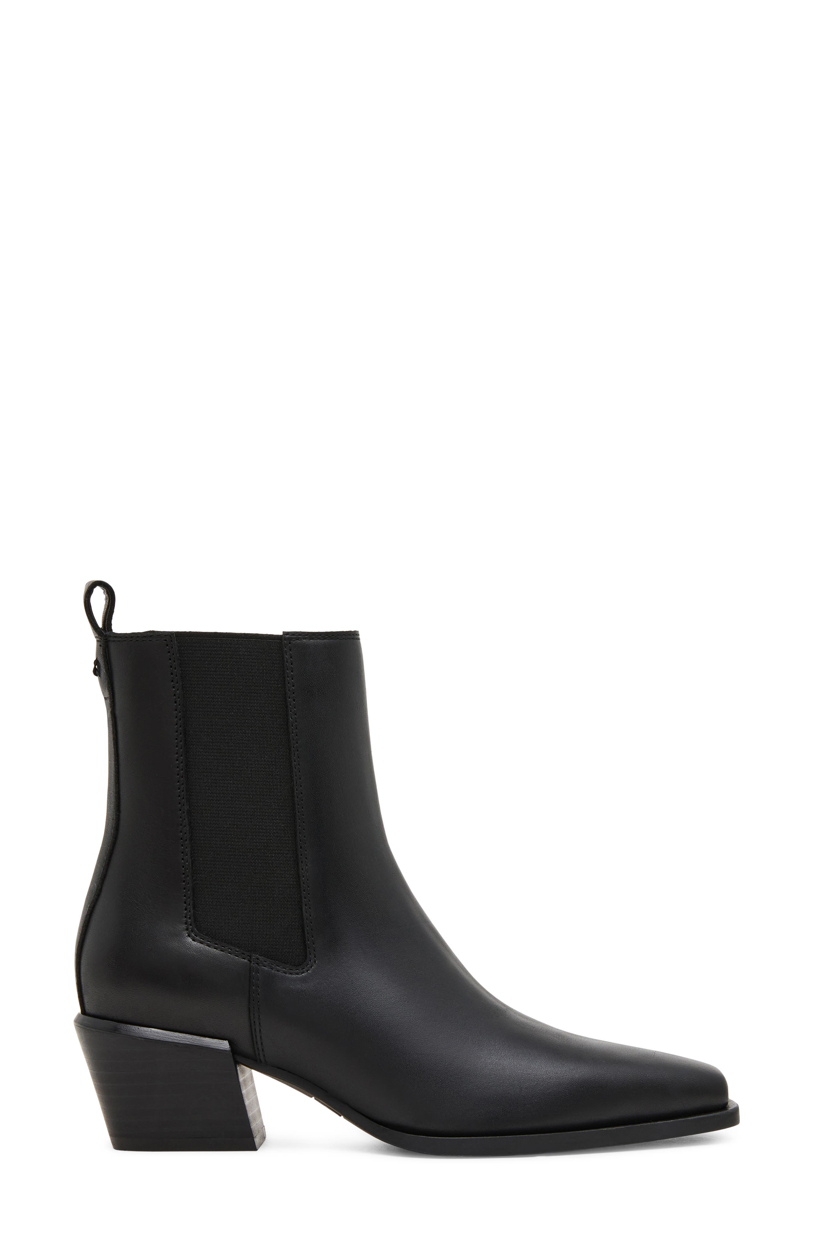 Dusi Leather Chelsea Bootie, Alternate, color, BLACK LEATHER