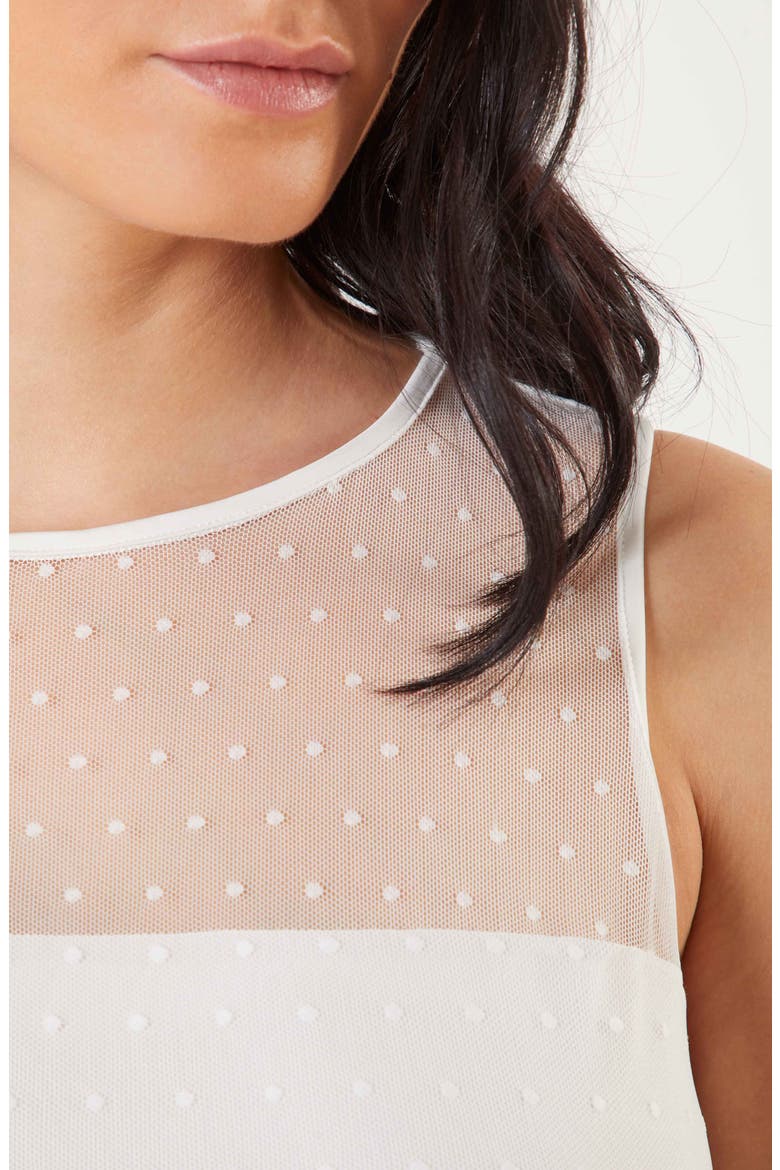 Shadow Dot Maternity Sheath Dress, Alternate, color, IVORY