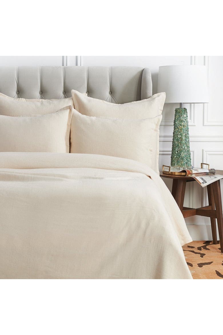 20" x 26" Delfina Ivory Cotton Standard Sham - Machine Washable, Alternate, color, Off-White