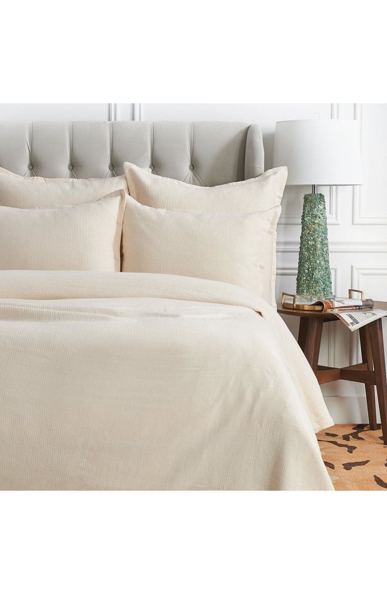 ELISABETH YORK 20" x 26" Delfina Ivory Cotton Standard Sham - Machine Washable, Alternate, color, Off-White