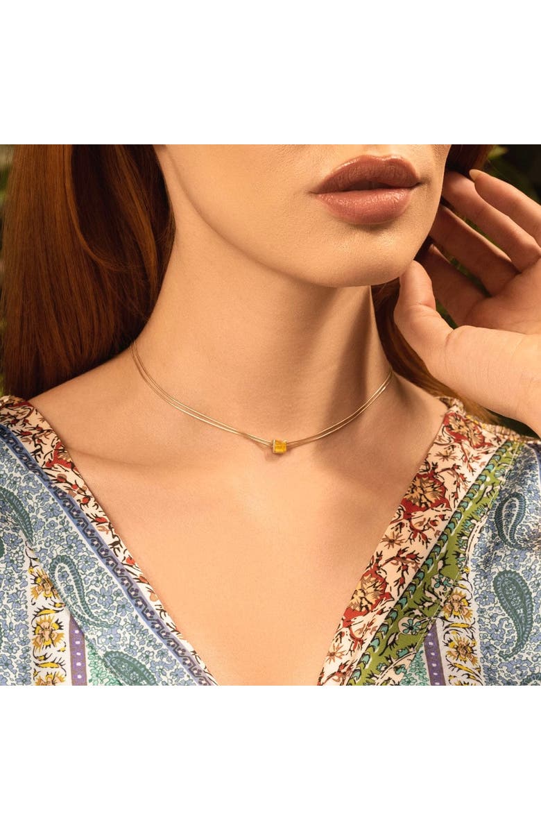 Karma and Luck Awaken & Shine - Citrine Evil Eye November Birthstone Necklace, Alternate, color, Gold/Yellow