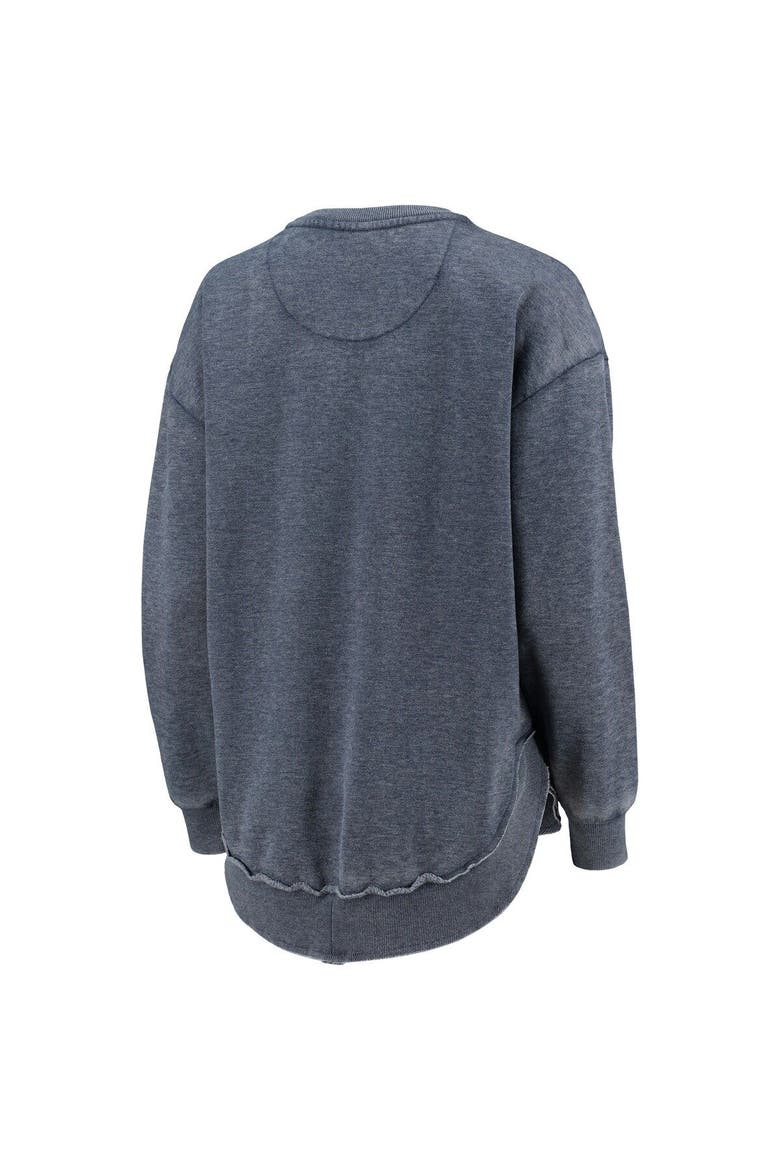 Women's Pressbox Navy Auburn Tigers Vintage Wash Pullover Sweatshirt, Alternate, color, Navy