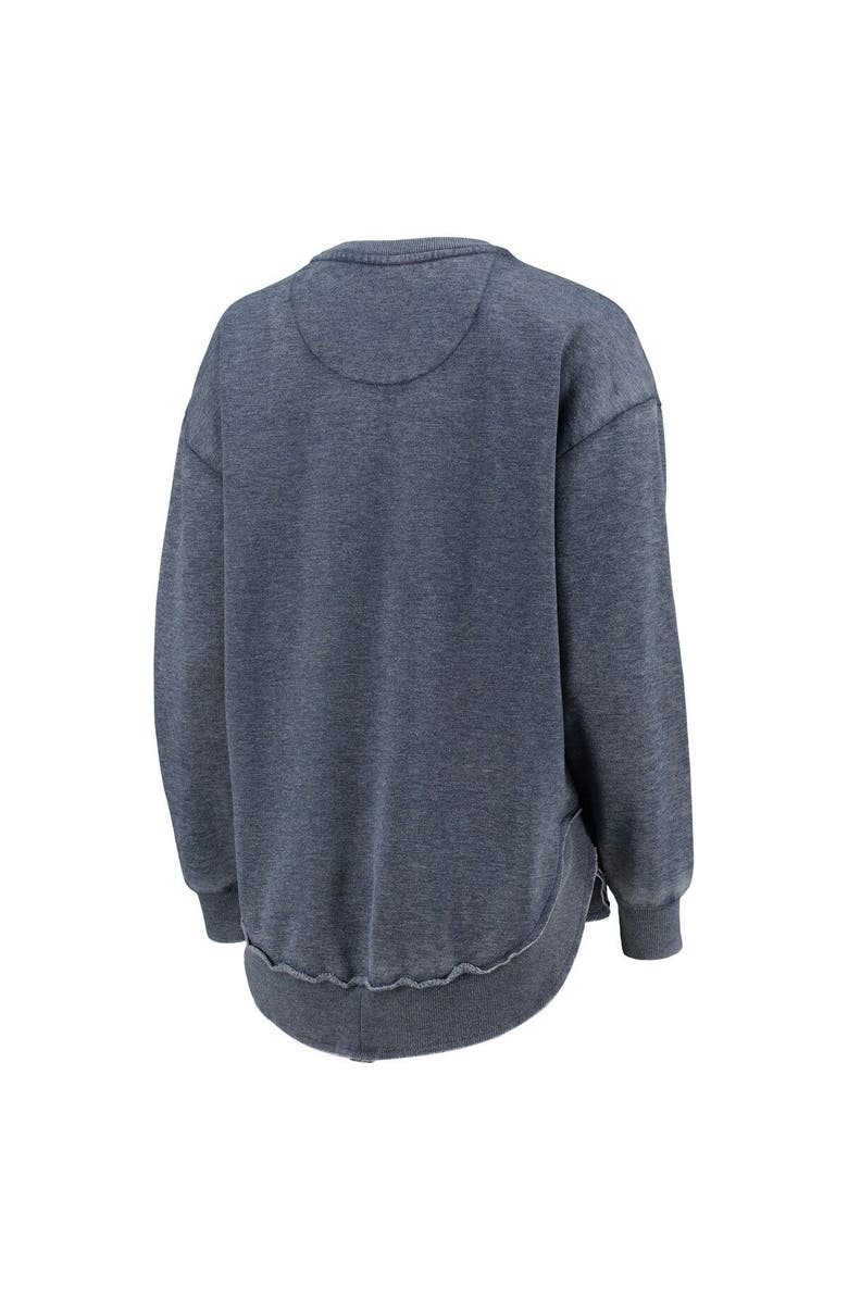 PRESSBOX Women's Pressbox Navy Auburn Tigers Vintage Wash Pullover Sweatshirt, Alternate, color, Navy