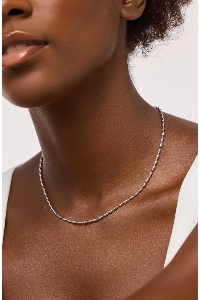 Ball Chain Necklace - Capri Silver, Alternate, color, Silver