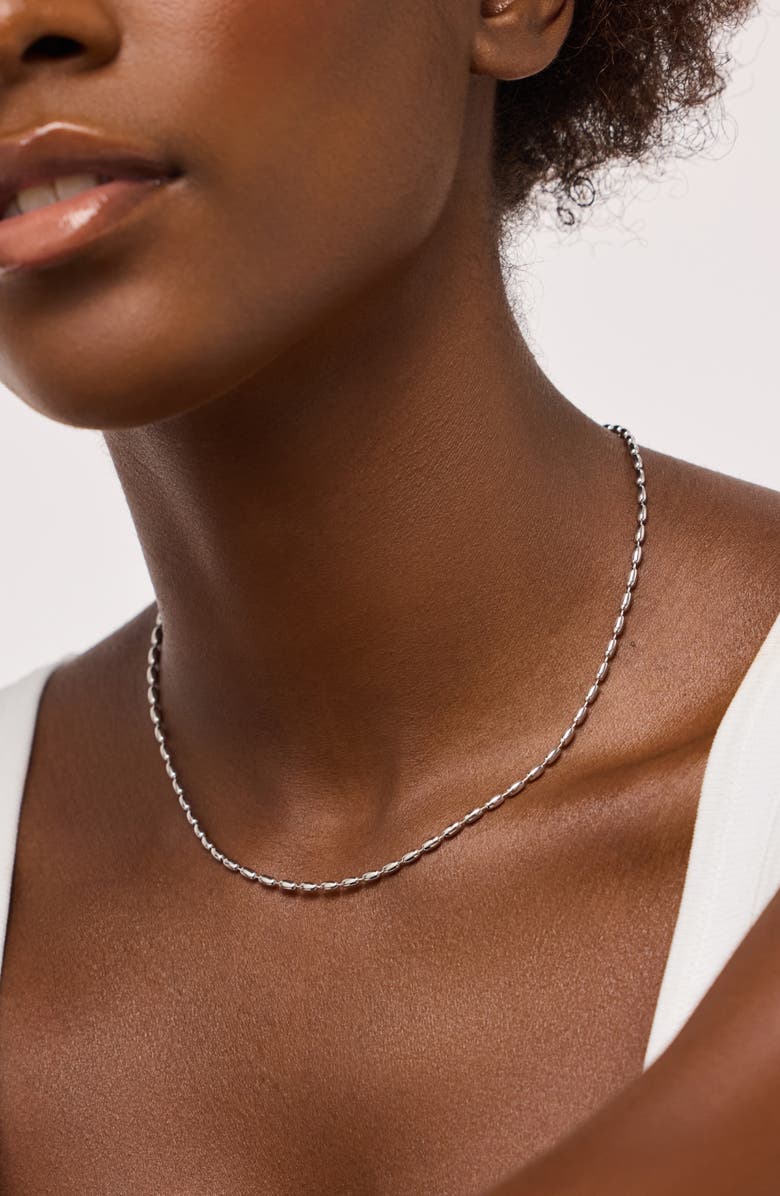 Ana Luisa Ball Chain Necklace - Capri Silver, Alternate, color, Silver