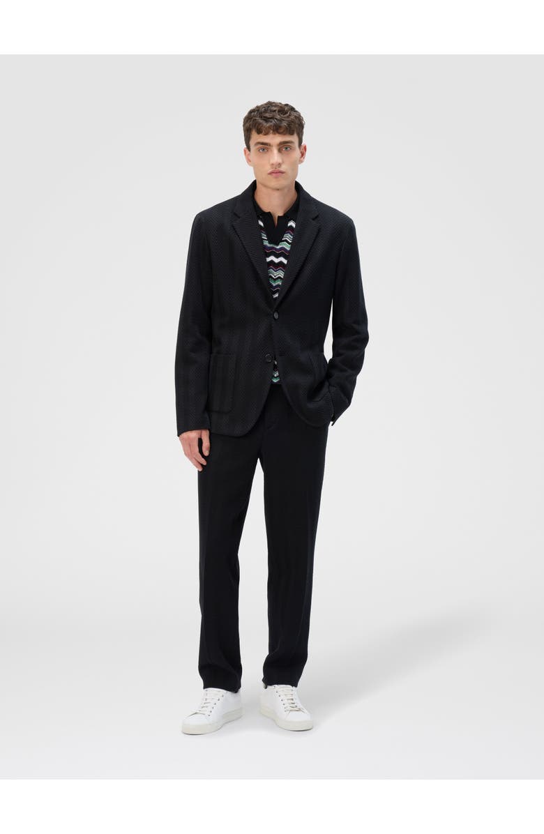 Missoni Straight Pants With Zigzag Pattern, Alternate, color, Black