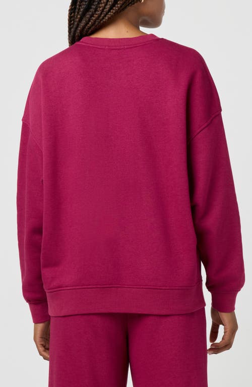 Florence By Mills Cozy Crush Oversize Sweatshirt In Red
