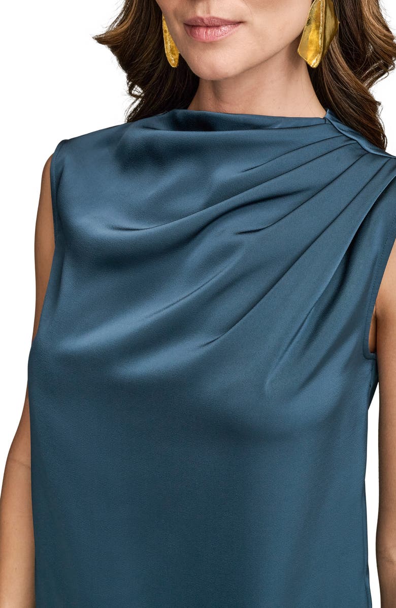 Donna Karan New York Drape Neck Charmeuse Top, Alternate, color,