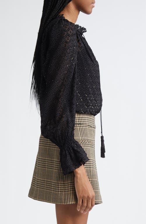 Veronica Beard Maxime Lace Blouse In Black