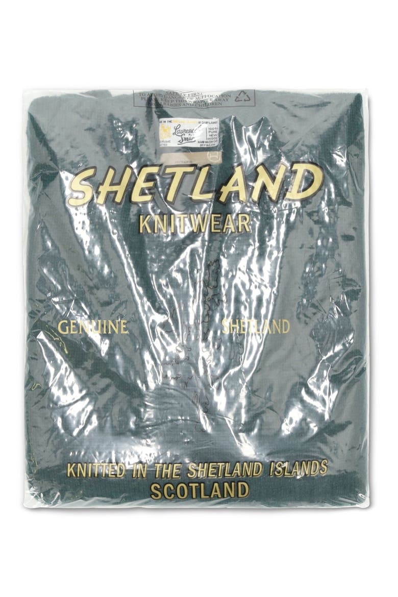 Shetland Crew Neck Sweater, Alternate, color, Forest Green