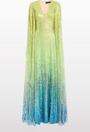 Jenny Packham Easy Breezy Sequin-Embellished Maxi Dress