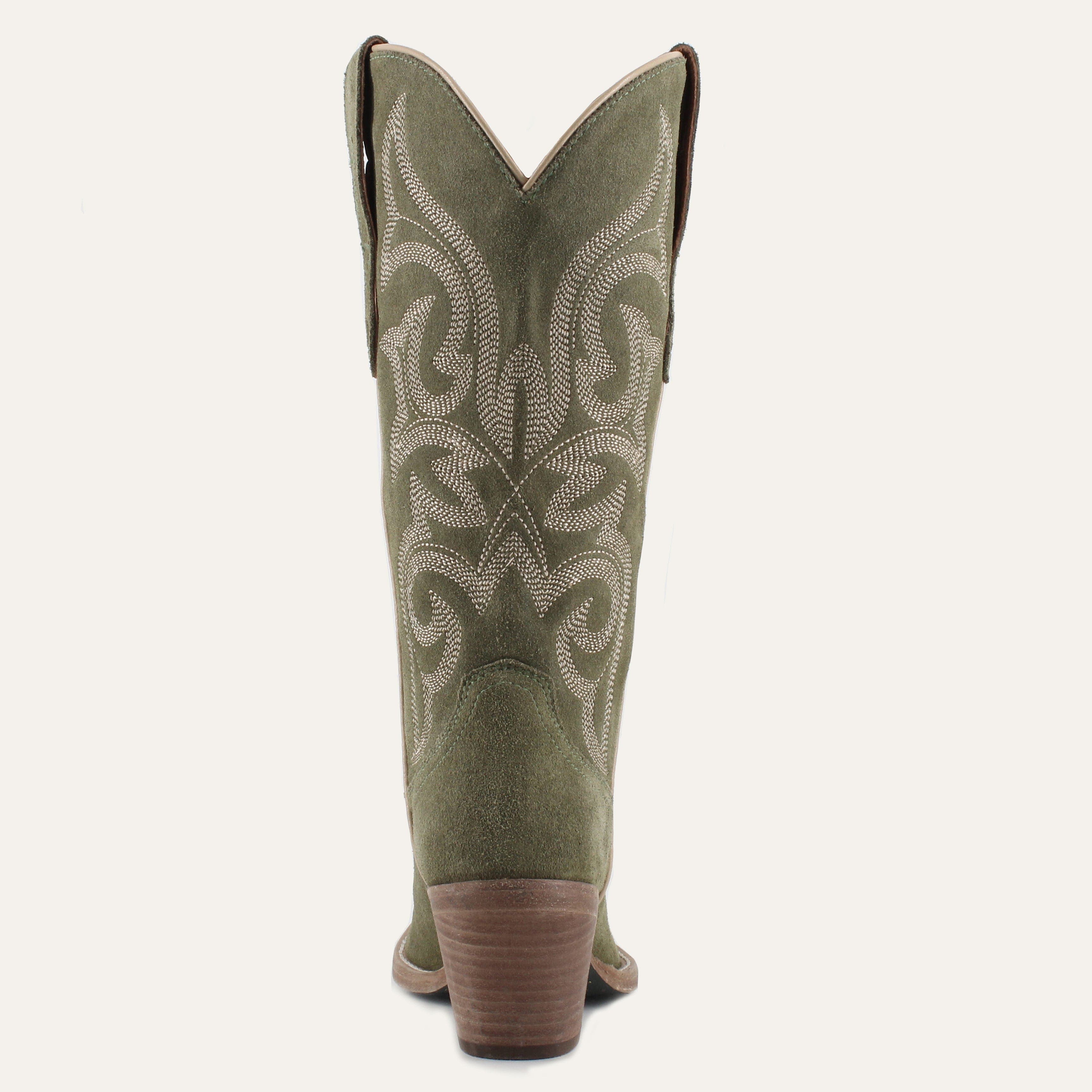 Buck & Brana Tessa Leather Boots, Alternate, color, Olive