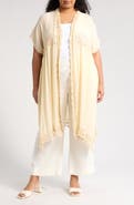 Forgotten Grace Open Work Knit Duster