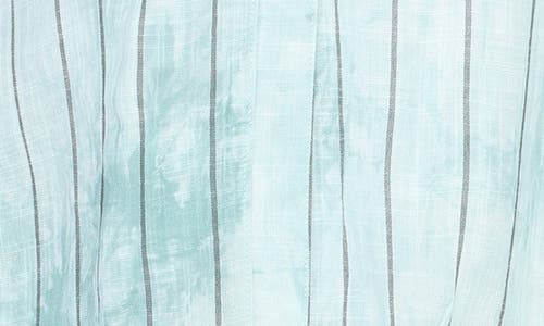 Rain And Rose Striped Tie Dye Top In Aqua