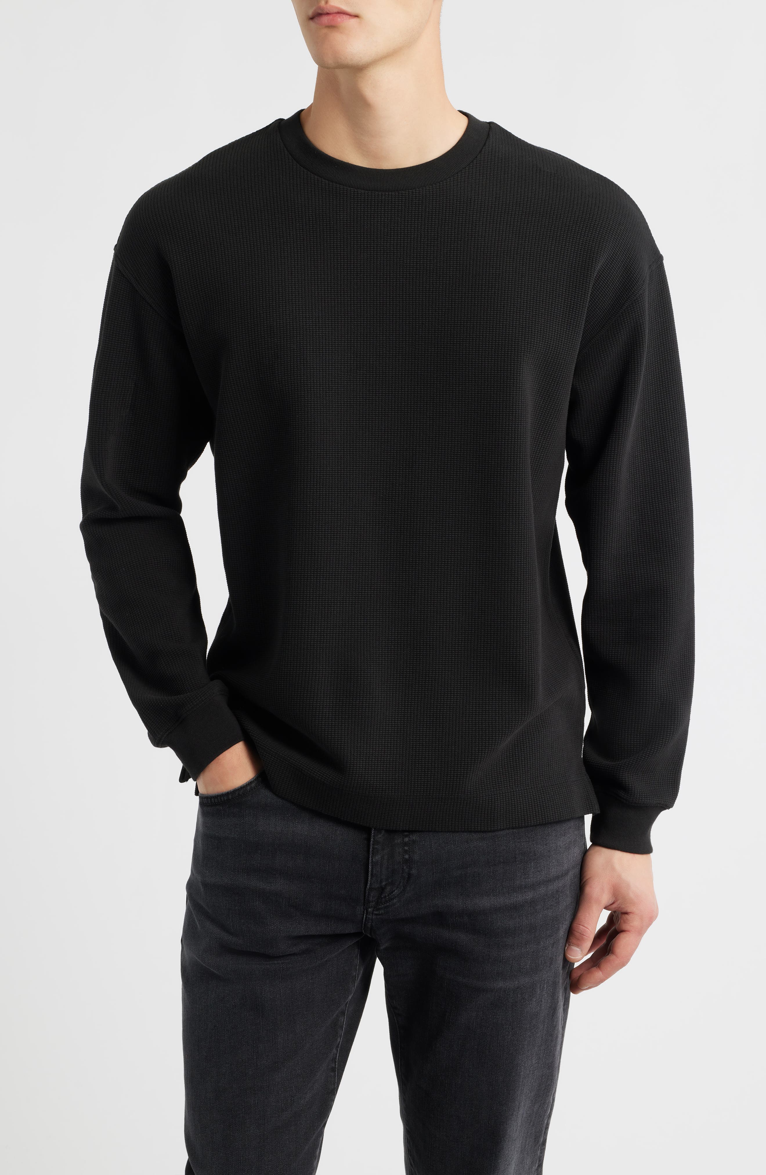 Long Sleeve Waffle Stitch T-Shirt (Men) | Nordstrom