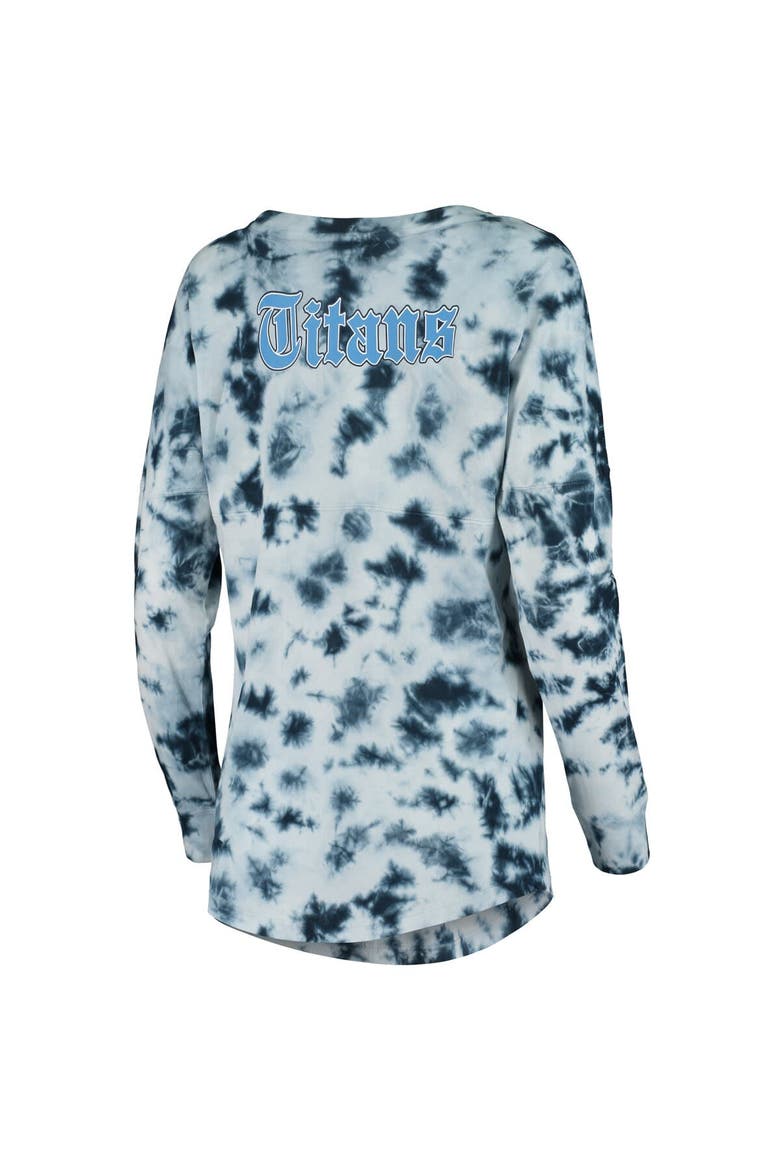 Women's New Era Navy Tennessee Titans Tie-Dye Long Sleeve T-Shirt, Alternate, color, Navy
