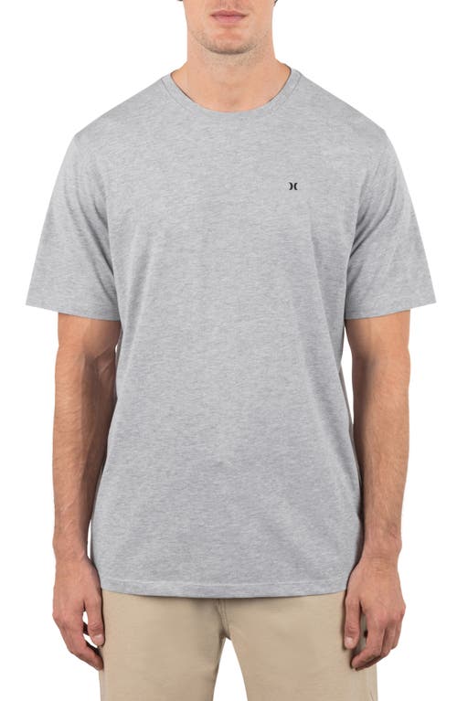 Hurley Icon Logo T-Shirt in Dark Grey Heather 