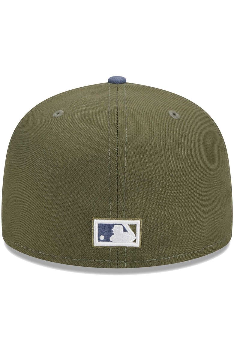 Men's New Era Olive/Blue Los Angeles Dodgers 59FIFTY Fitted Hat, Alternate, color, Olive