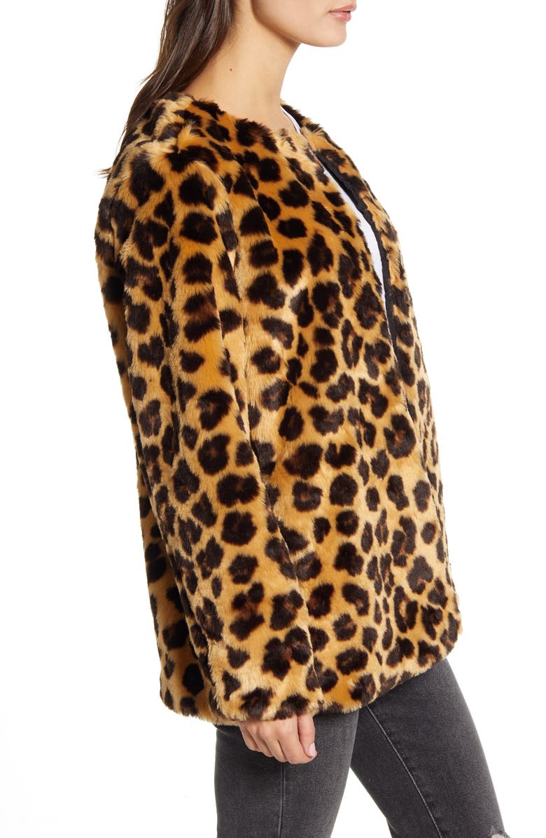 Band of Gypsies Walk on the Wild Side Faux Fur Jacket, Alternate, color,