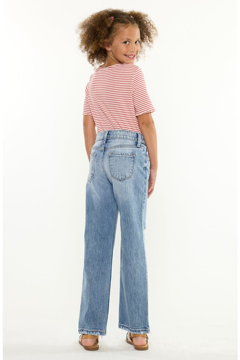Rue Mid Rise True Straight Jeans, Alternate, color, Medium Wash
