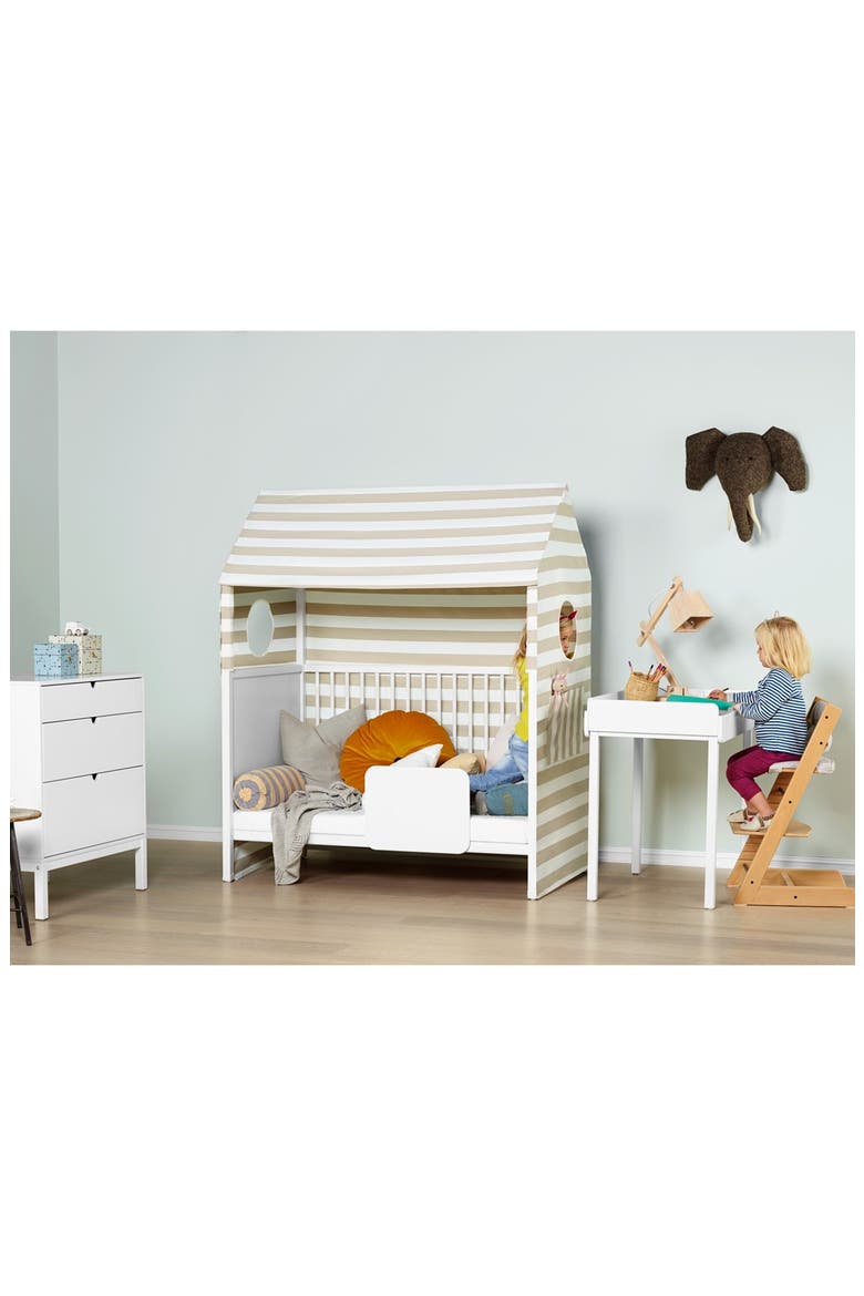 'Home™' Toddler Bed Tent, Alternate, color, BEIGE STRIPE