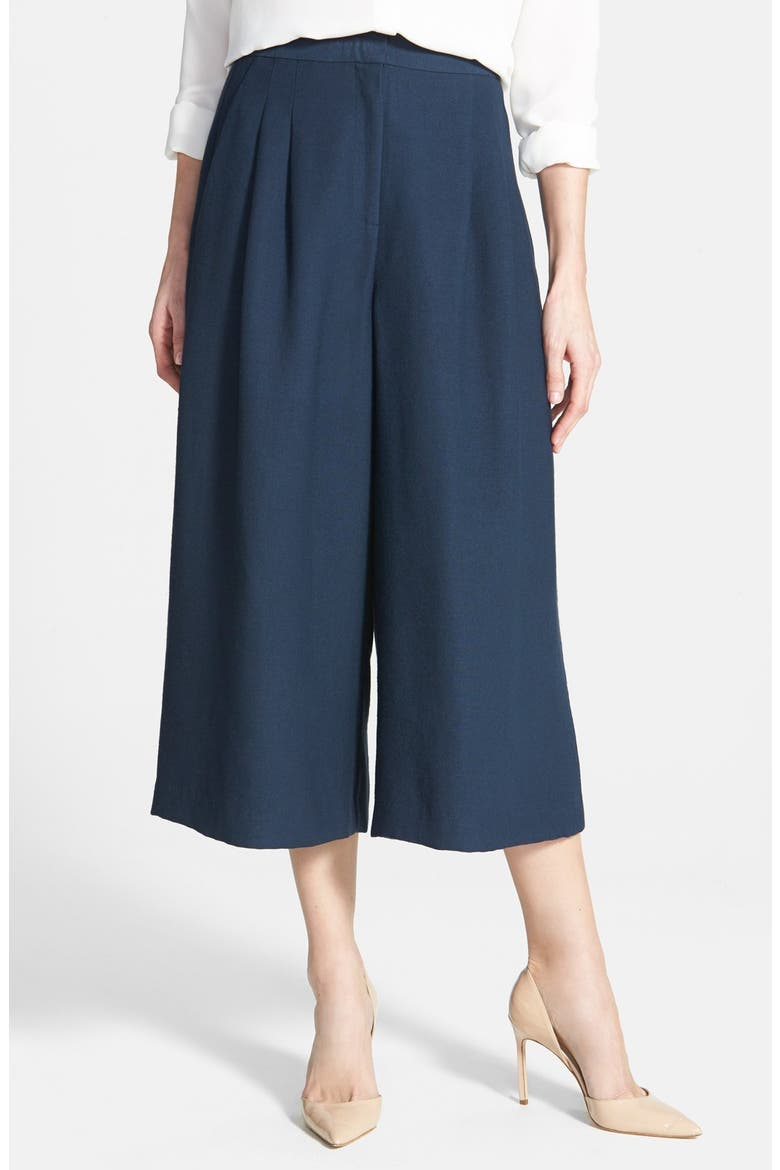 Pleated Culottes, Main, color, NAVY BLAZER