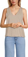 Lands' End Lightweight Jersey Blouson Vneck Tank