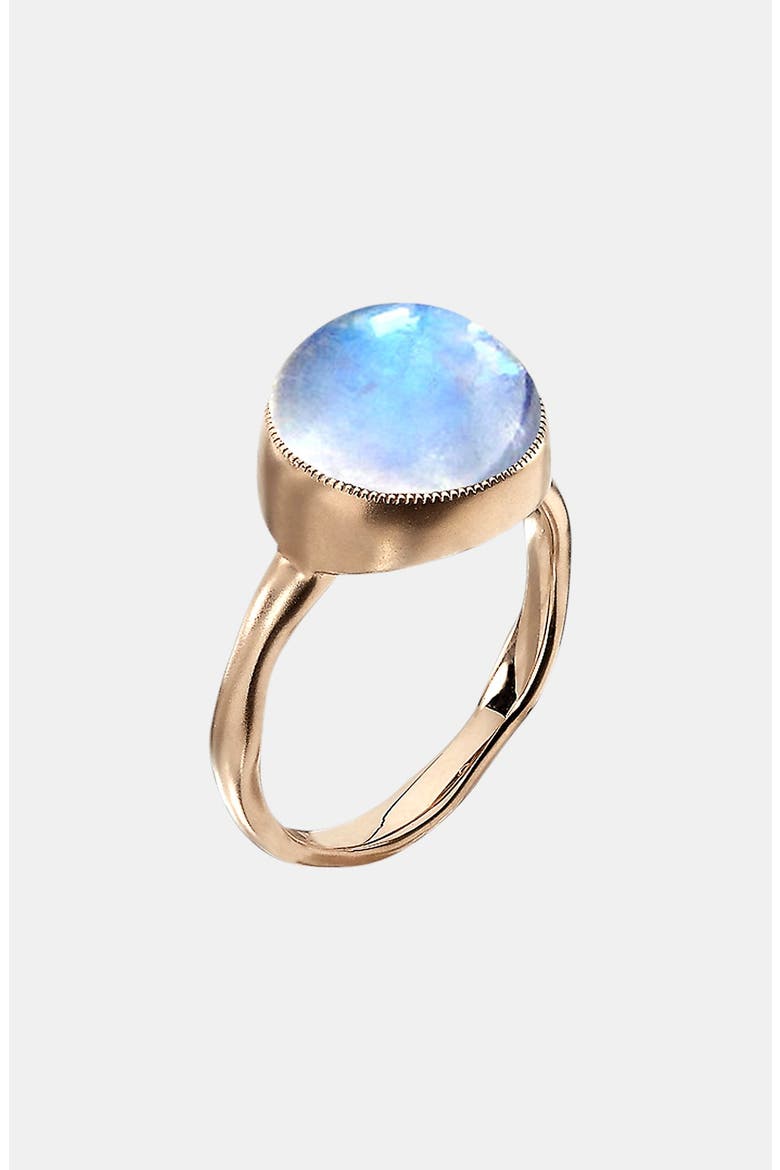 Stone Dome Ring, Main, color, BLUE MOONSTONE/ ROSE GOLD