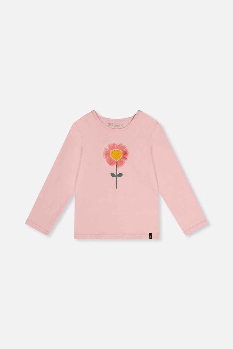 Whimsical Organic Cotton Long Sleeve T-Shirt, Main, color, Pale Dusty Pink