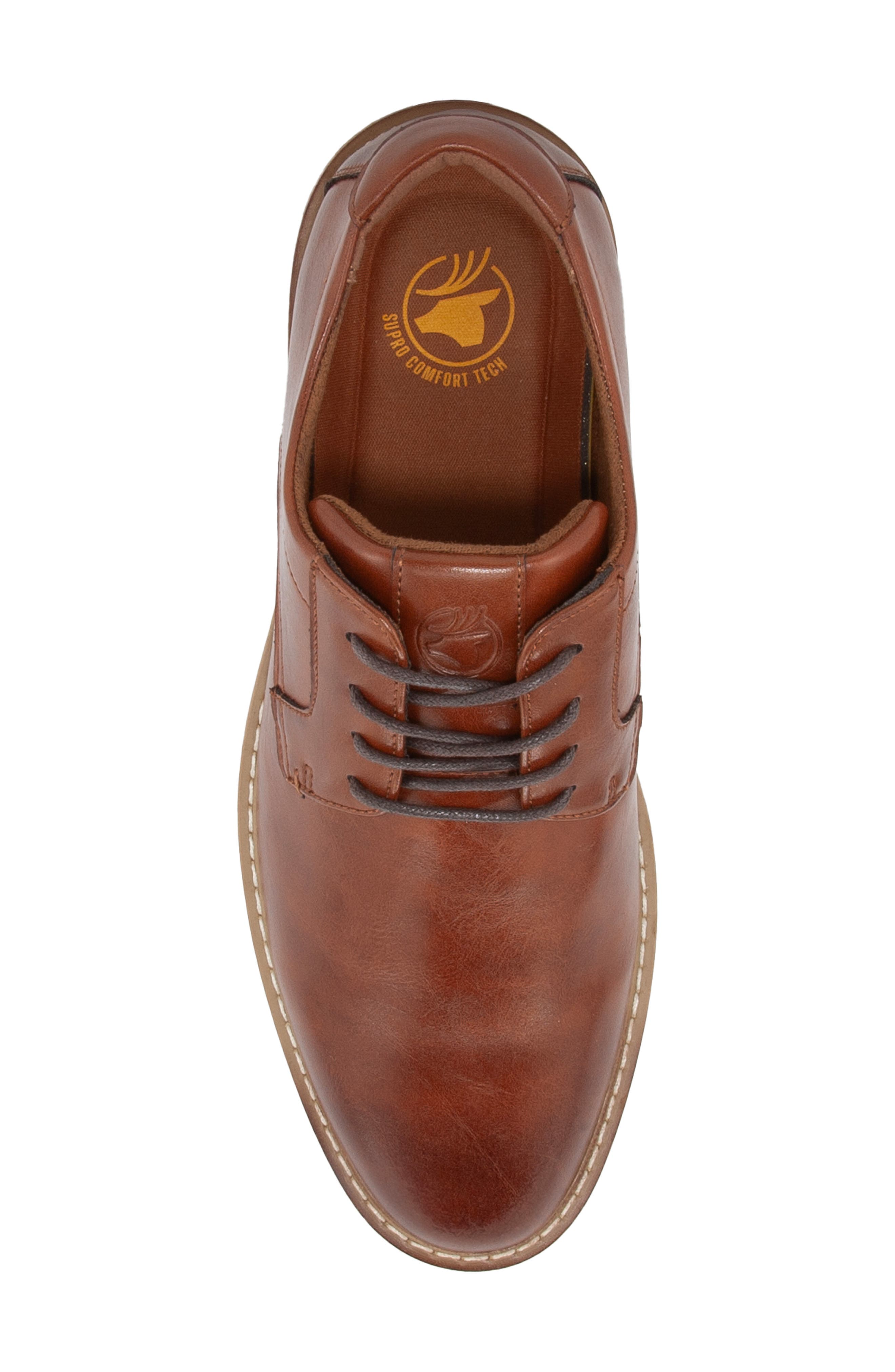 Deer Stags Belmont Plain Toe Derby, Alternate, color, Cognac