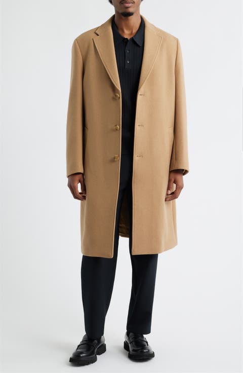 Wool Blend Melton Overcoat