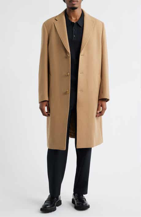 Open Edit Wool Blend Melton Overcoat