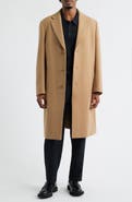 Open Edit Wool Blend Melton Overcoat