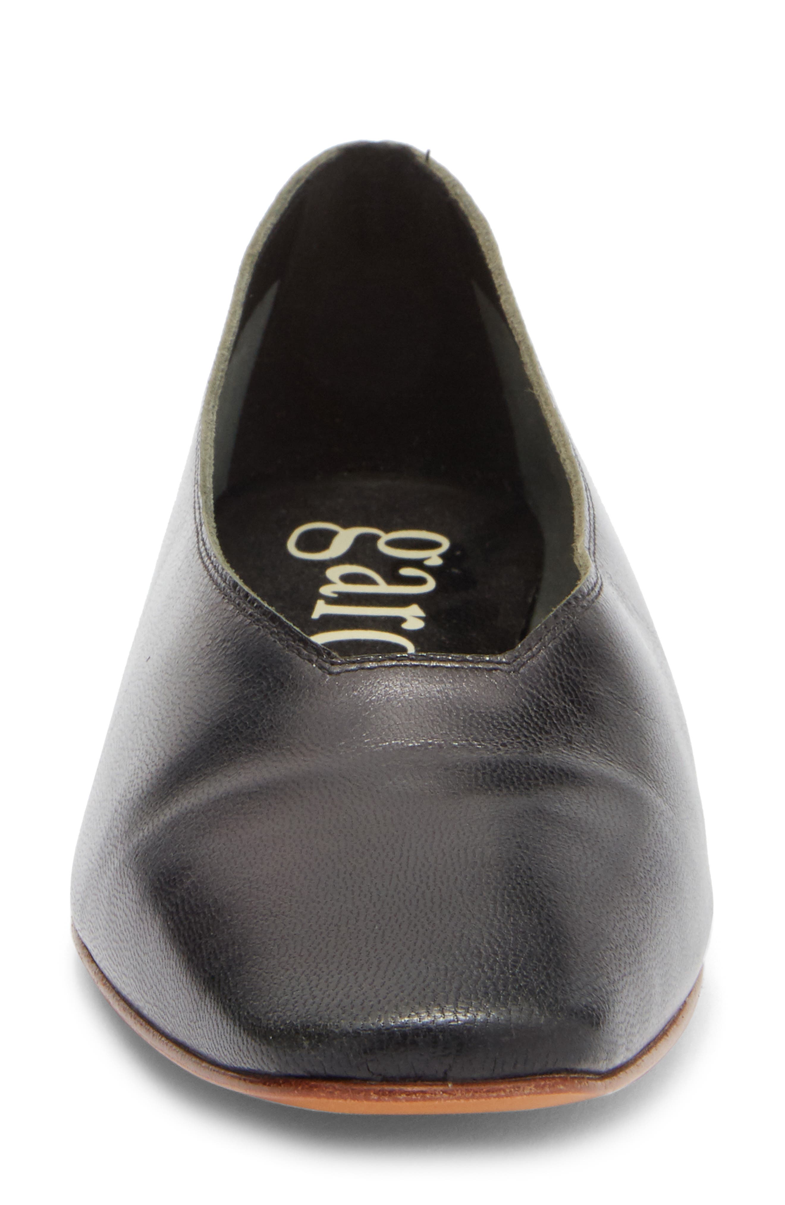 Pedro Garcia Tula Flat, Alternate, color, Black Kid Skin