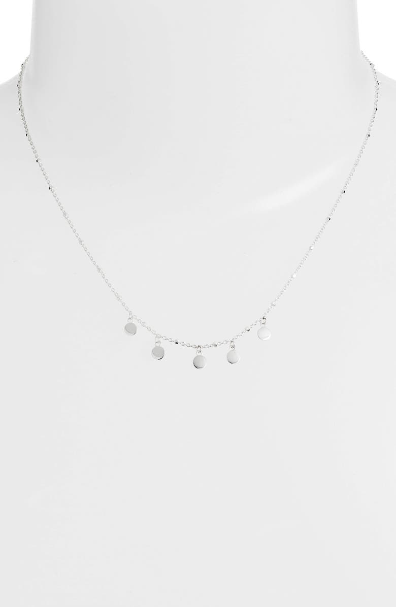 Argento Vivo Sterling Silver Argento Vivo Mirror Charm Short Necklace, Alternate, color,