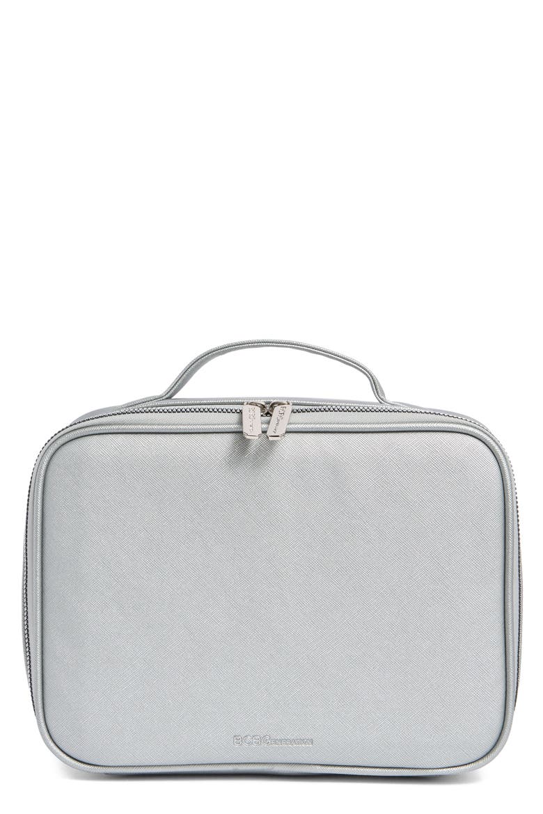 Mirrored Train Case, Main, color, SILVER