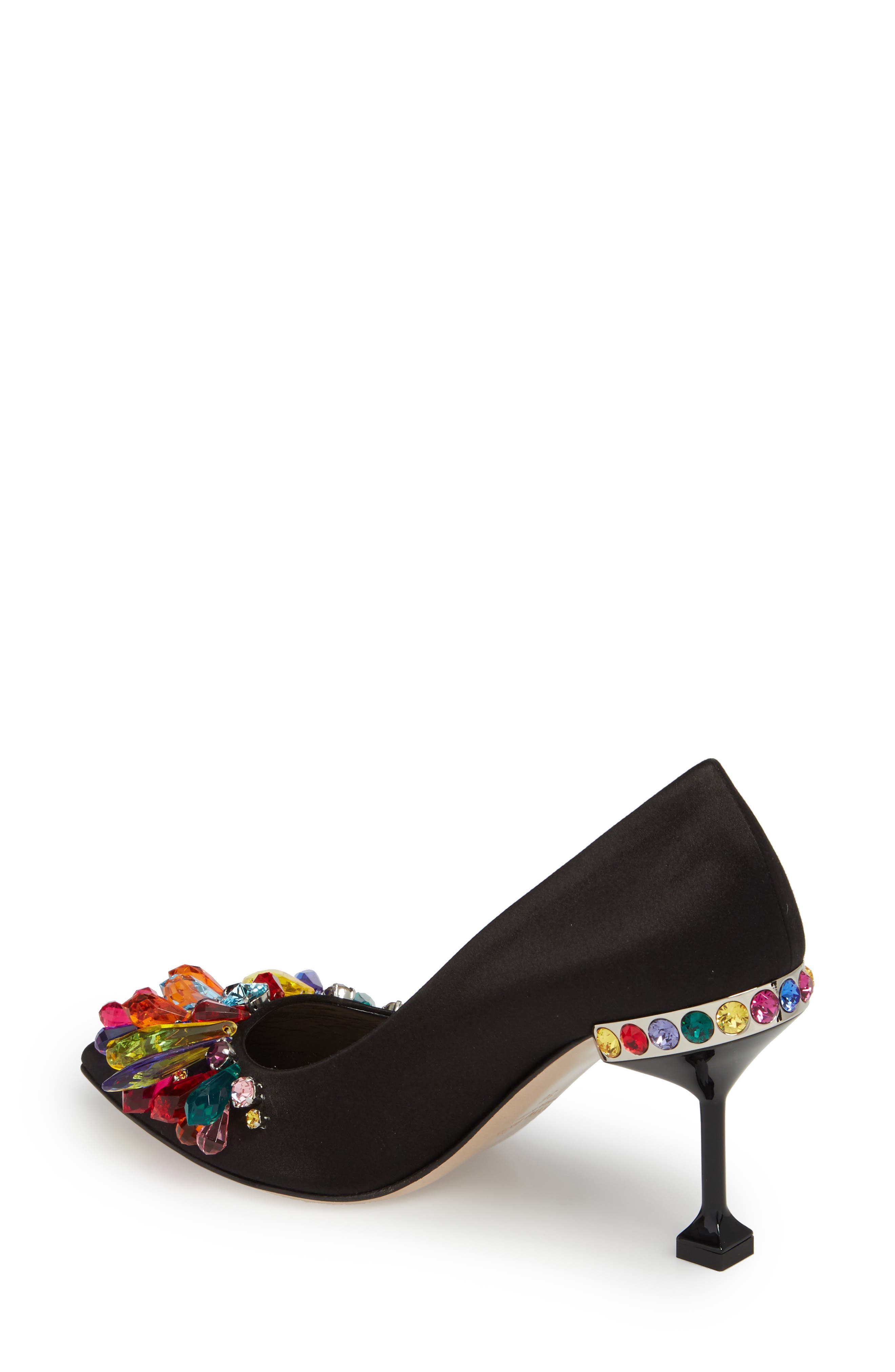 Miu Miu Crystal Embellished Pump, Alternate, color, 