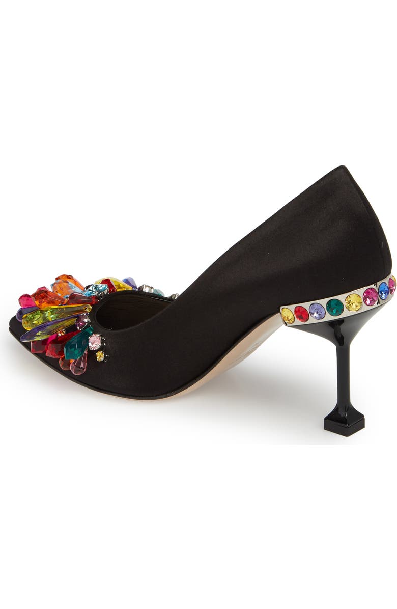 Miu Miu Crystal Embellished Pump, Alternate, color,
