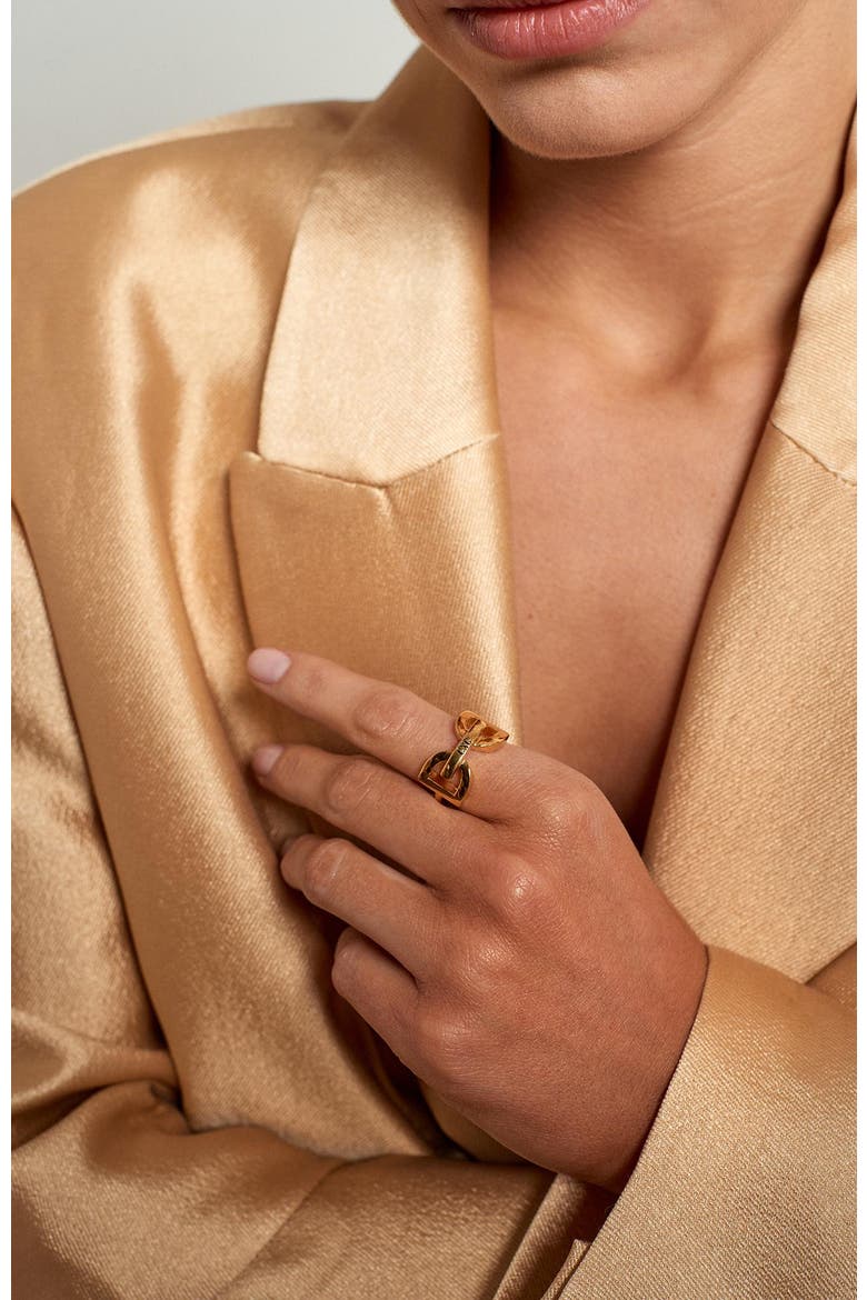 DC Stirrup Ring, Alternate, color, Gold
