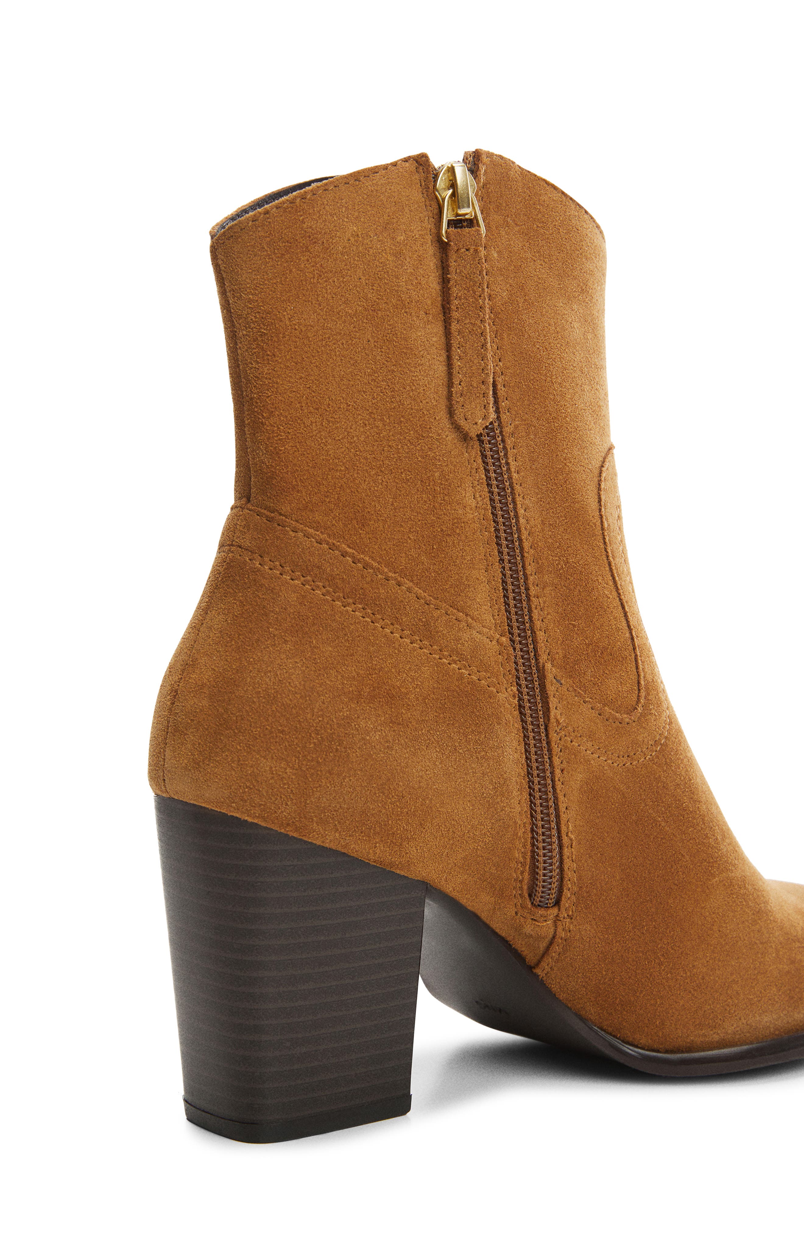 MANGO Size Zip Western Boot, Alternate, color, 