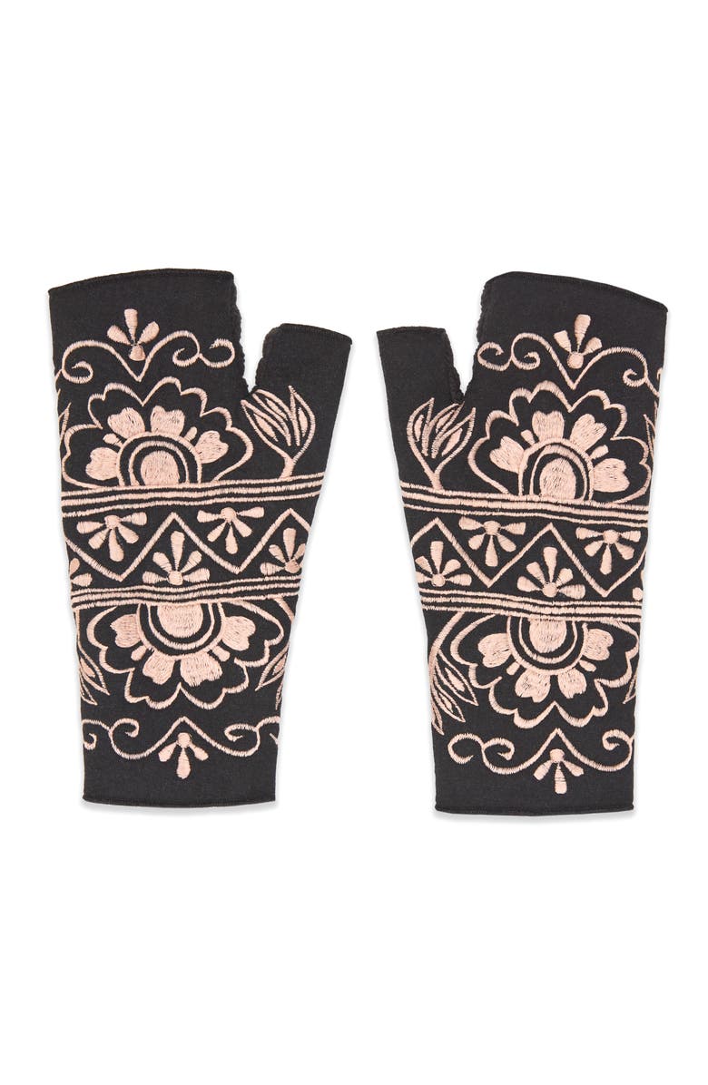 Feelgoodz Women's Artisan Crafted Fleece Lined Lawsone Fingerless Gloves, Main, color, 