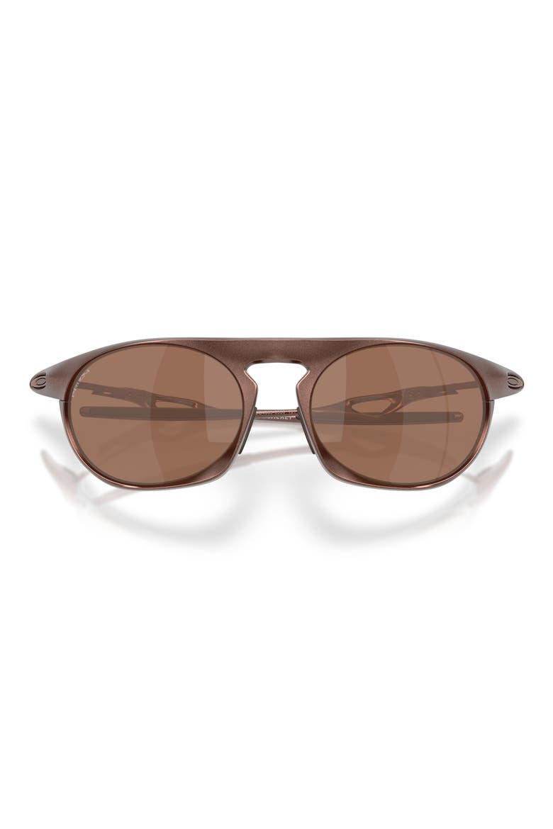 Neo Jacket 58mm Oval Sunglasses, Alternate, color, MATTE MAHOGANY / PRIZM