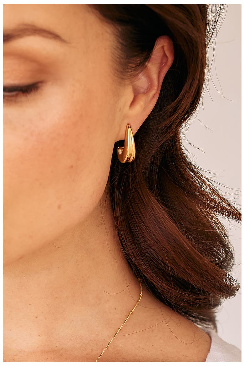 Thea Hoop Earrings, Alternate, color, GOLD