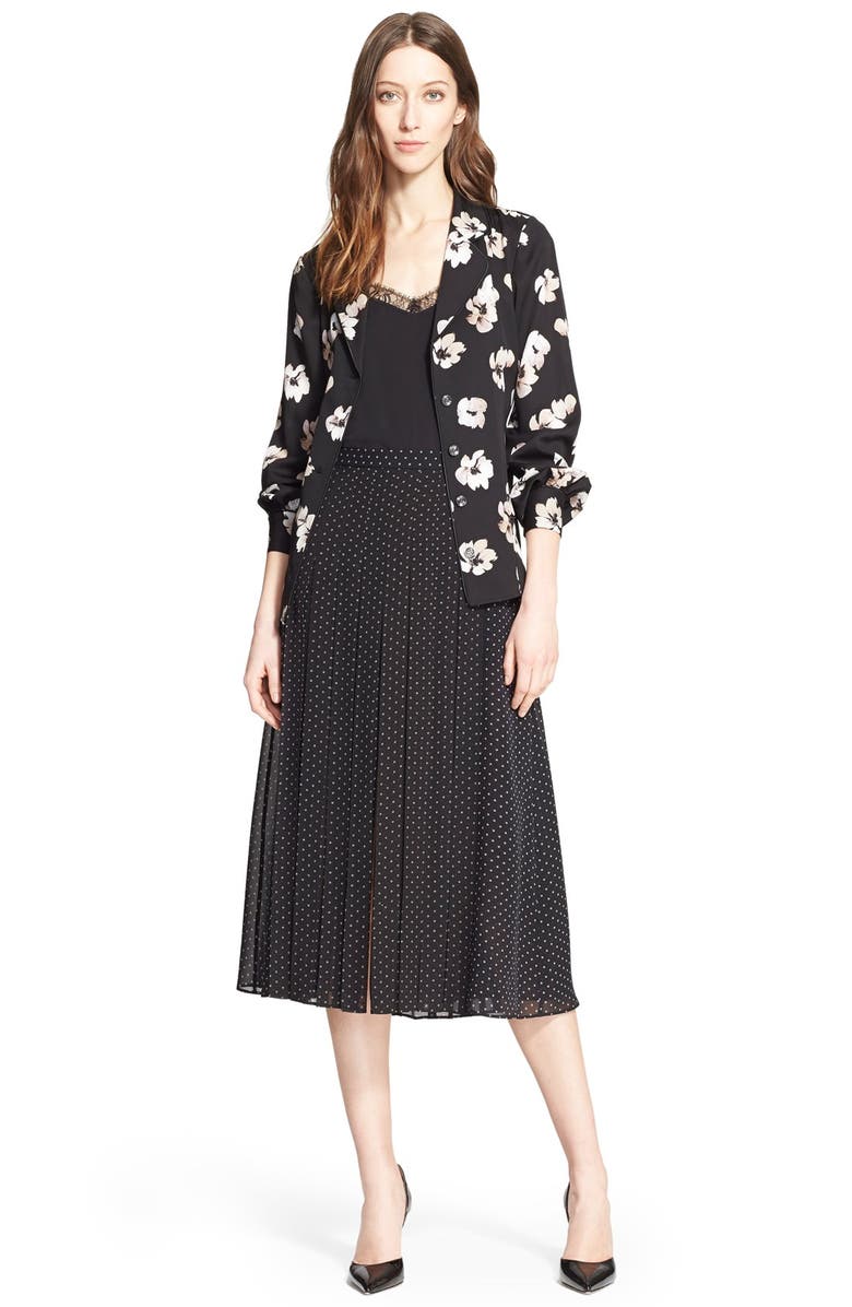 Nordstrom Signature and Caroline Issa Floral Print Silk Twill Blazer, Alternate, color, 