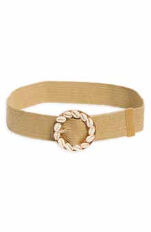 AREA STARS Stretch Woven Seashell Buckle Belt