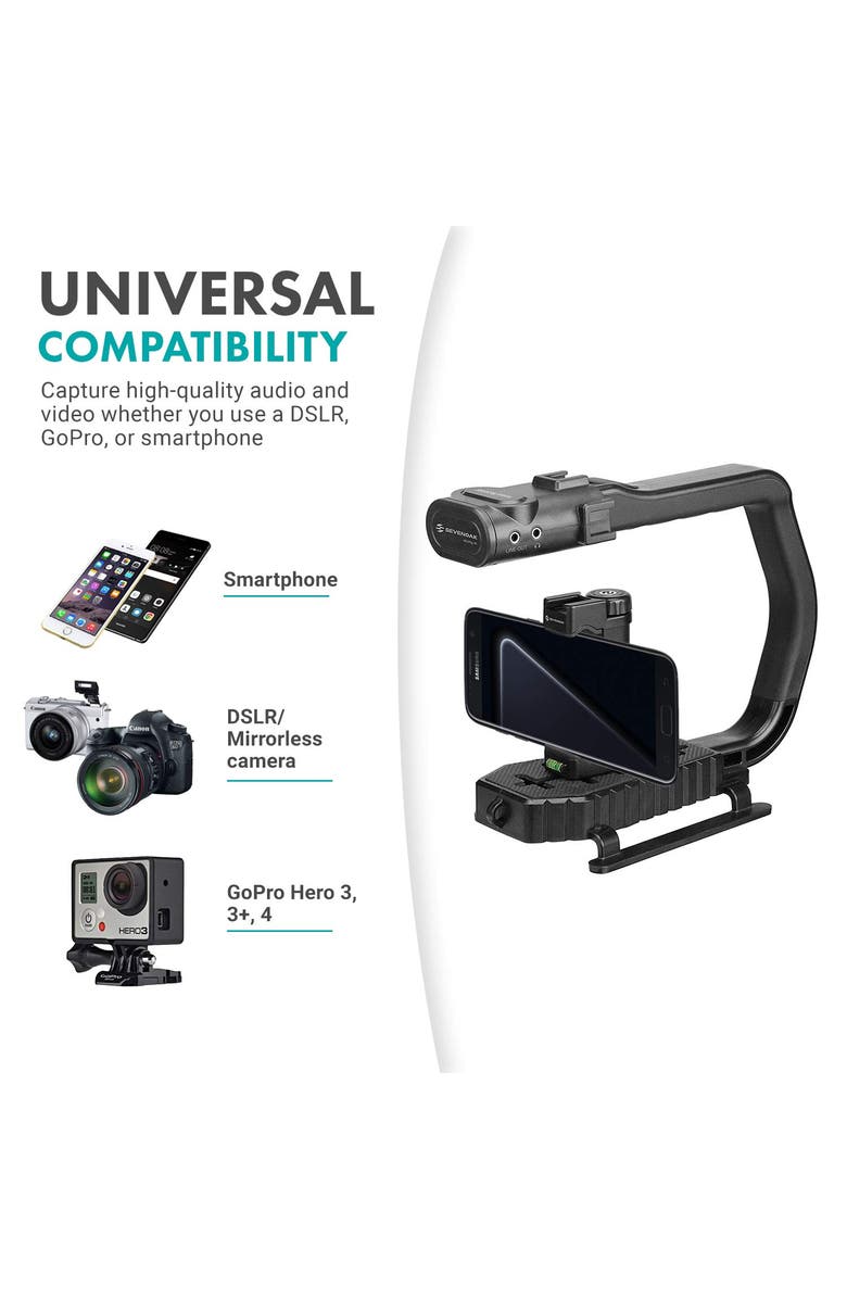 MOVO MicRig-W1 Wireless Microphone Filmmaker Handle, Alternate, color, Black